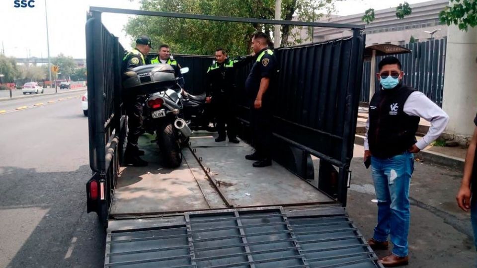 Motocicletas fueron retiradas y subidas a camiones de la SSC