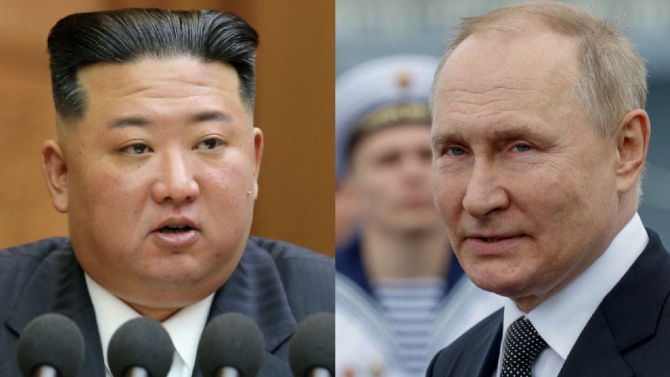 Kim Jong-un, líder de Norcorea y Vladímir Putin, presidente de Rusia