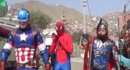 Policías vestidos de Avengers atrapan clan criminal| VIDEO