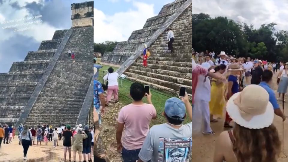 Varios turistas grabaron el momento justo del acto indebido.