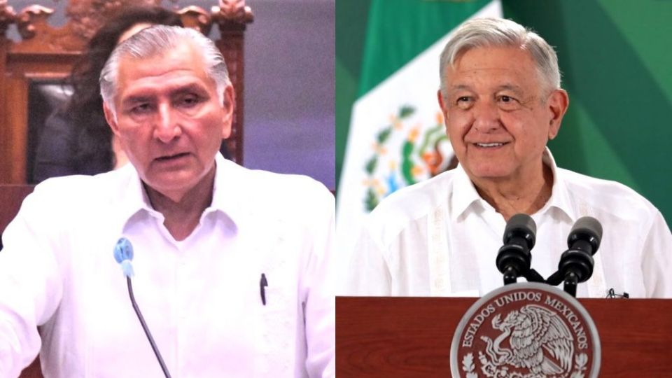 Adán Augusto López, secretario de Gobernación; Andrés Manuel López Obrador, presidente de México,