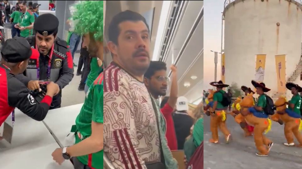 Mexicanos dieron de qué hablar en Qatar 2022 por sus accesorios y comportamientos.