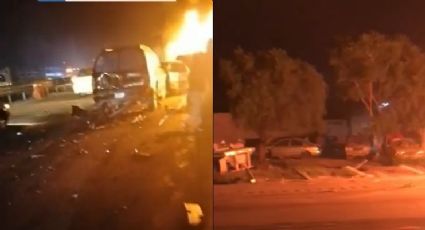 Carambola en la México-Querétaro deja autos incendiados; se desconoce si hay víctimas: VIDEO