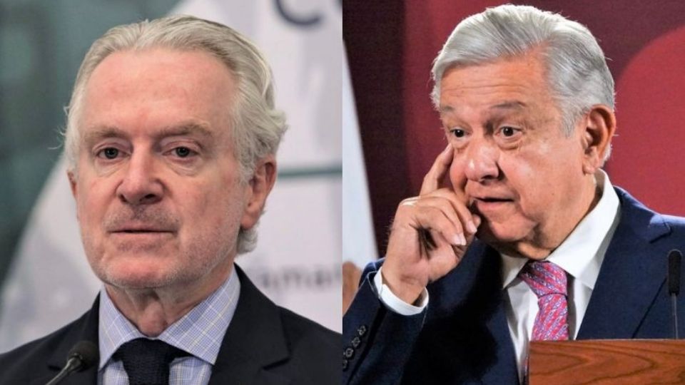 Santiago Creel, diputado por el PAN; Andrés Manuel López Obrador, presidente de México.