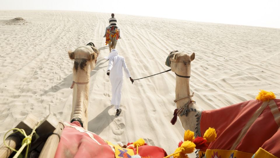 Las dunas de arena blanca se convierten en el hogar de los cataríes