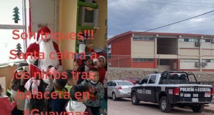 Guaymas: Vestido de Santa Claus, director calma a niños tras balacera | VIDEO