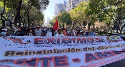 Integrantes de CNTE y CETEG anuncian fin del plantón en el Zócalo