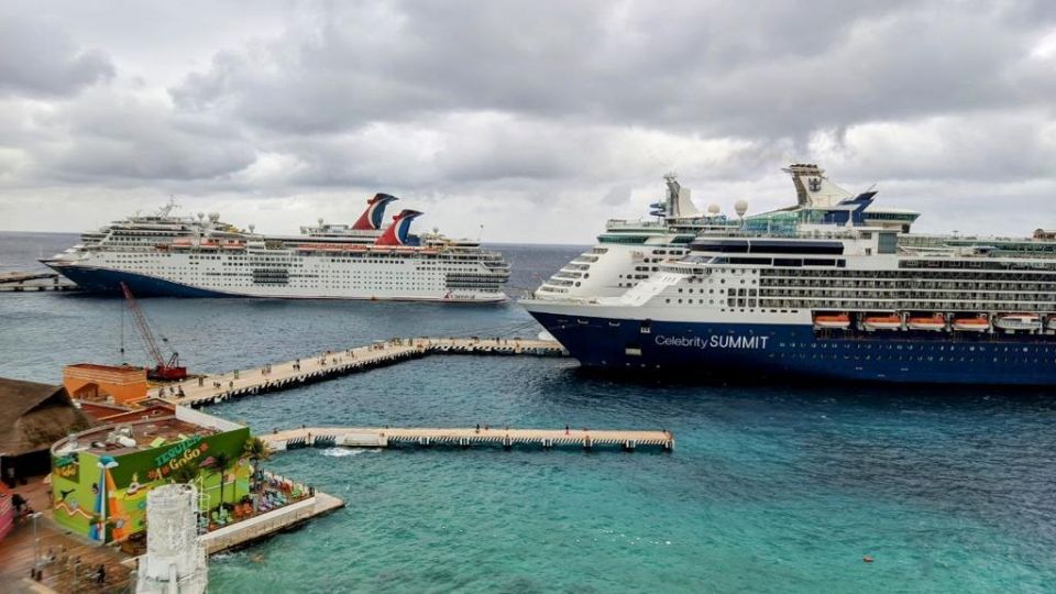 Desde hace mucho tiempo no se veía la llegada de 7 cruceros en un solo día, lo que refleja la preferencia de Cozumel.