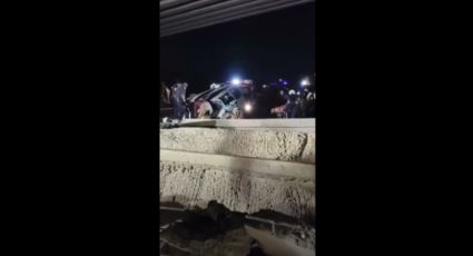 Rescatan a conductor que quedó atrapado tras colapso de puente en la México-Pachuca: VIDEO