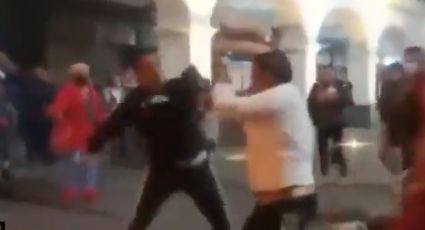 Mariachis se agarran a golpes en una plaza pública de Toluca: VIDEO