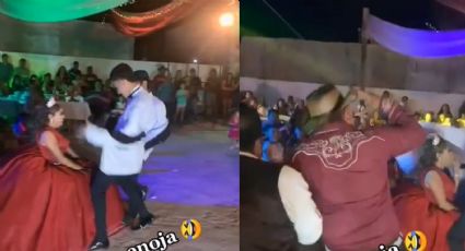 ¡Celoso! Padre reacciona así al 'sexy' baile de los chambelanes a su hija