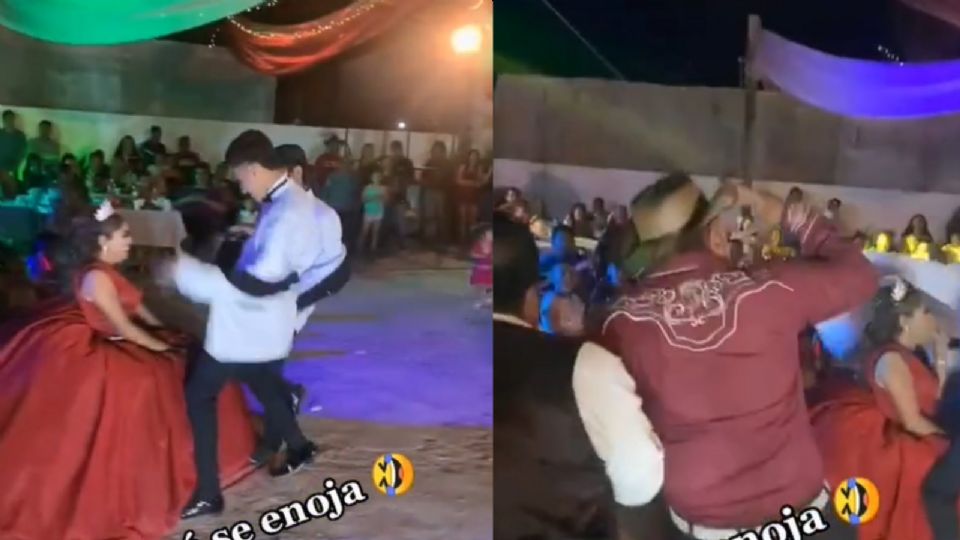 Este papá celoso interrumpió el baile de esta joven