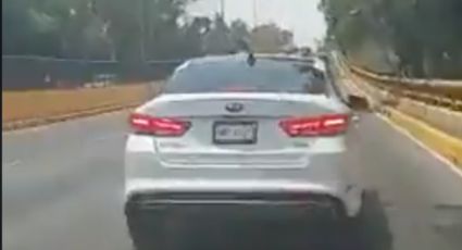 VIDEO: Sujeto agrede a un conductor con una barra de metal; víctima viajaba con su hija