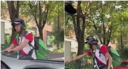 Repartidor de comida agrede a un conductor en Polanco; víctimas denuncian intento de extorsión: VIDEO