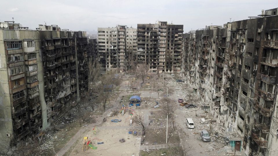 Edificios en Mariúpol bombardeados por el ejército ruso