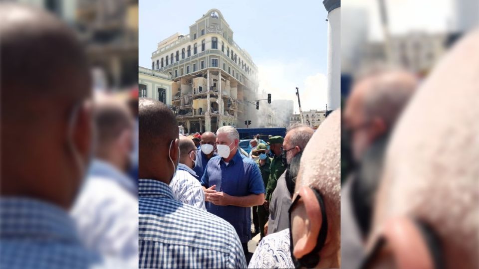 El presidente de Cuba, Miguel Díaz-Canel, descartó bomba o atentado en la explosión del Hotel Saratoga.