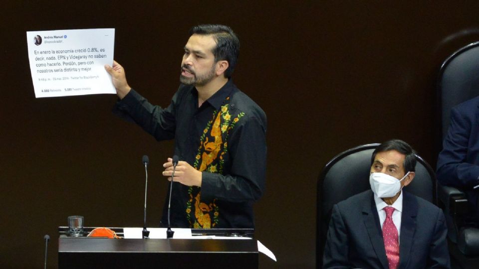 El coordinador de Movimiento Ciudadano en la Cámara de Diputados, Jorge Álvarez Máynez.