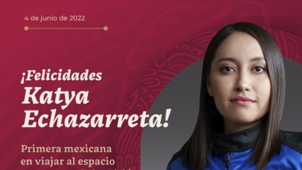 Katya Echazarreta fue felicitada por el Gobierno Federal