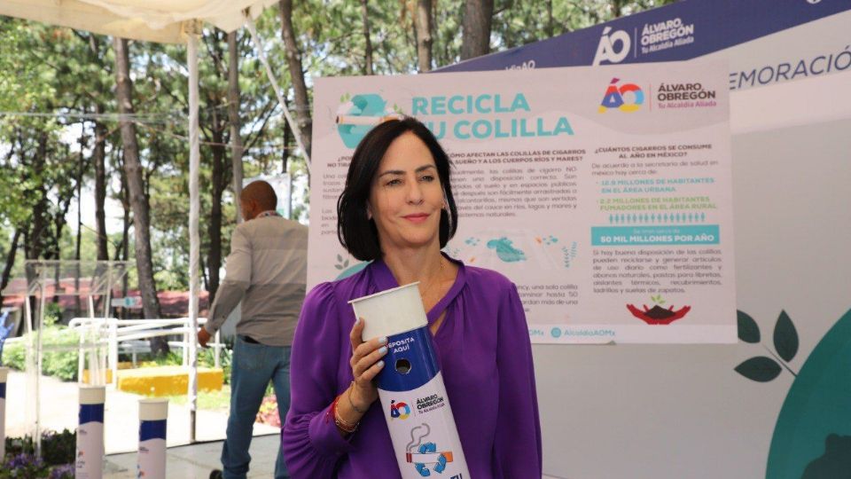 La alcaldesa de Álvaro Obregón, Lía Limón, trabaja en favor del medio ambiente.