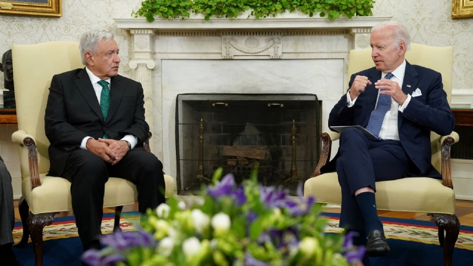 Andrés Manuel López Obrador, presidente de México con Joe Biden, mandatario estadounidense