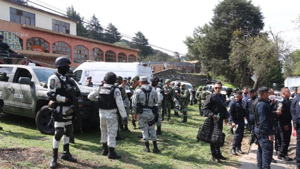 Imagen del enfrentamiento en Topilejo.