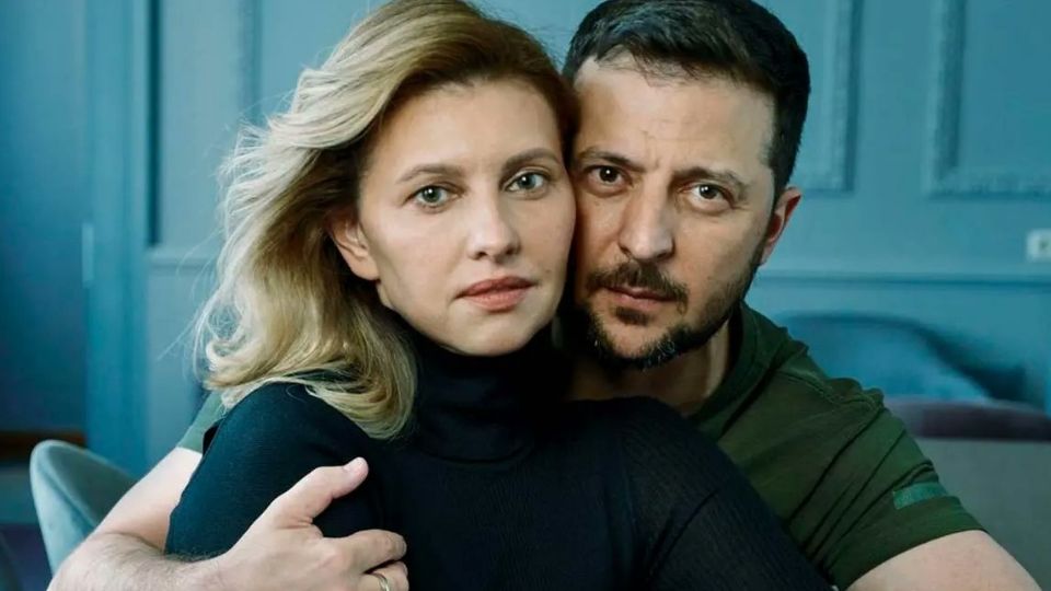 Olena Zelenska y Volodomir Zelenski, posan para la revista Vogue