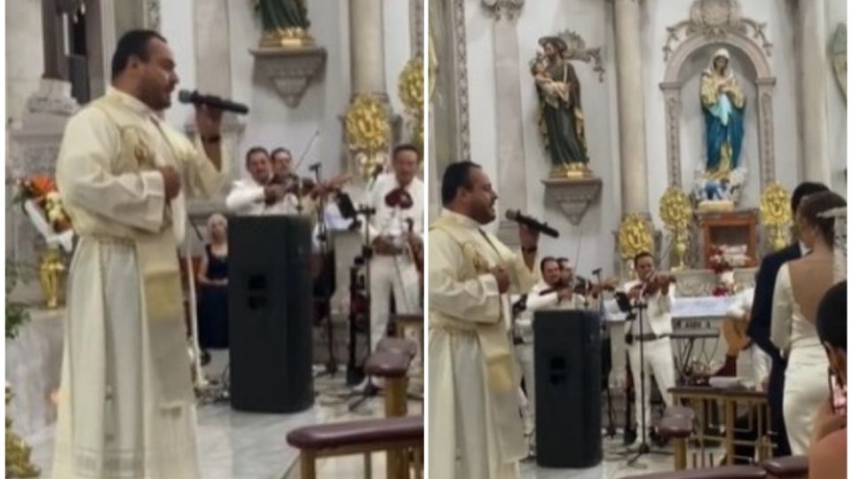 Sacerdote canta ‘Mi Razón de Ser’ en plena boda y se hace viral en TikTok.