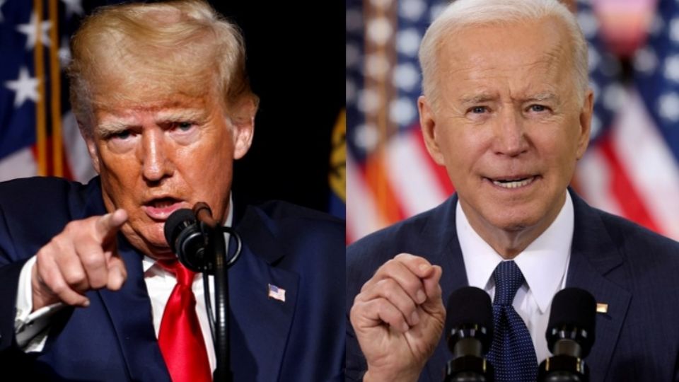 Donald Trump, expresidente de EU y Joe Biden actual mandatario estadounidense