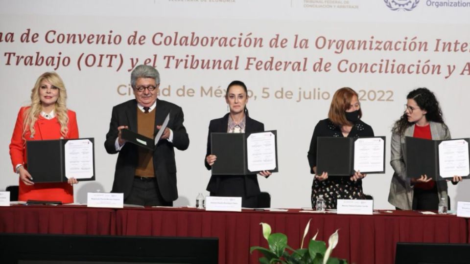 El Tribunal Federal de Conciliación y Arbitraje y la Organización Internacional del Trabajo suscribieron un convenio de colaboración.