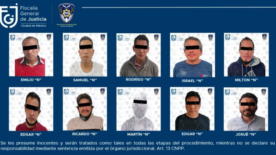 Agentes de la Policía de Investigación (PDI) dieron cumplimiento a órdenes de aprehensión m contra 10 hombres