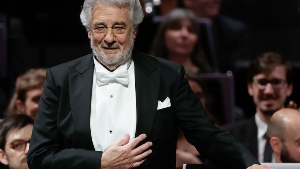 Placido Domingo  durante un concierto en el Teatro Colón de la ciudad de Buenos Aires.