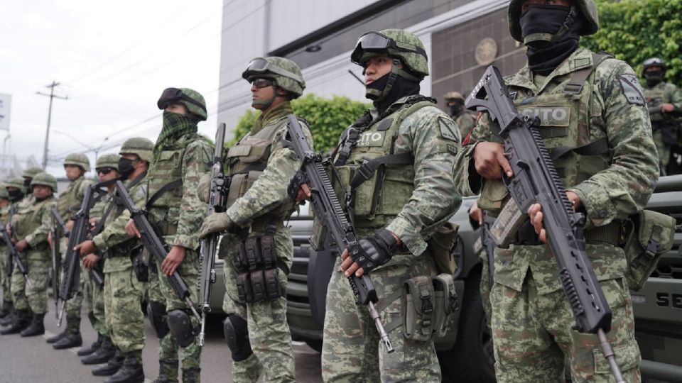 Los juzgados en donde se están llevando a cabo los procesos de los 164 integrantes de Pueblos Unidos se encuentran blindados por soldados y Guardia Nacional. (Imagen del 16 de agosto de 2022).