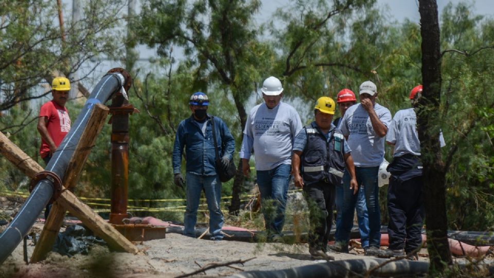 Continúa el rescate de mineros atrapados en Sabinas, Coahuila.