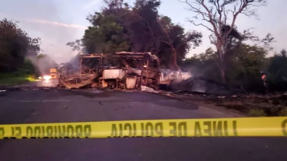 Lugar del accidente en Monterrey