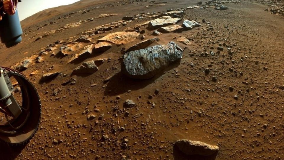 Aspectos de la superficie marciana de Marte.