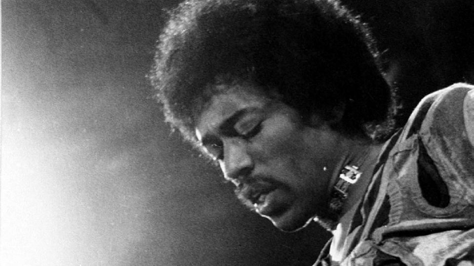 Jimi Hendrix fechada el 18 de septiembre de 1970, tomada en el Festival de la Isla de Wight. Antes de su muerte


