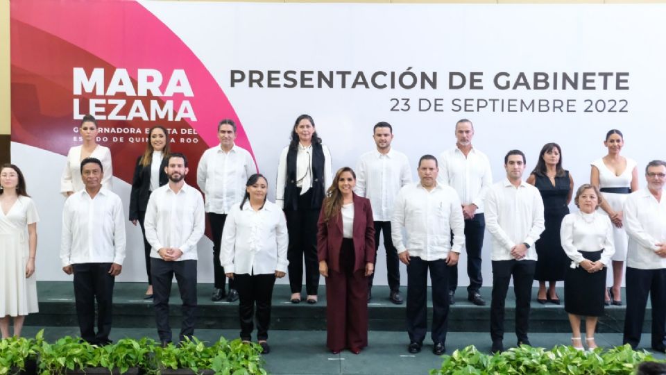 Mara Lezama, gobernadora electa de Quintana Roo, presentó a su gabinete.