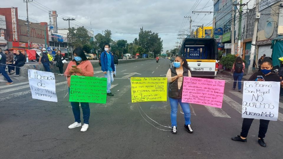 Protesta en la Calzada Ermita Iztapalapa