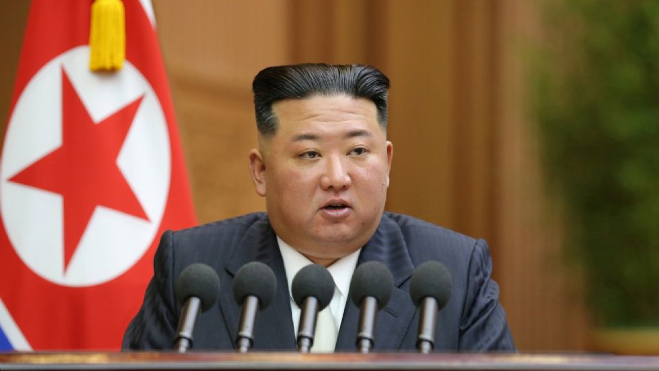 Kim Jong Un, durante un discurso en Pyongyang.