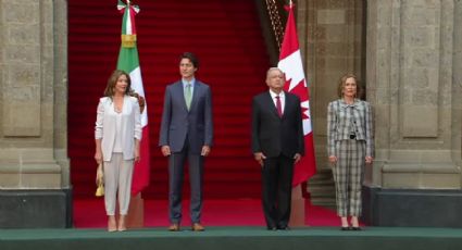 AMLO recibe a Justin Trudeau en Palacio Nacional; inician binacional México-Canadá