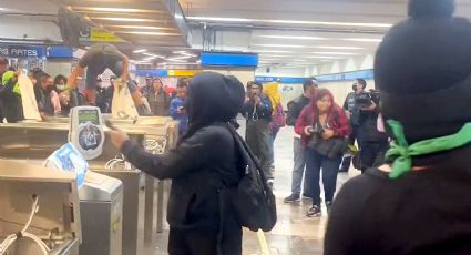 Protestan en el Metro por militarización y presencia de la Guardia Nacional: VIDEO