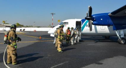 Realizan simulacro de accidente en Aeropuerto Internacional de la Ciudad de México