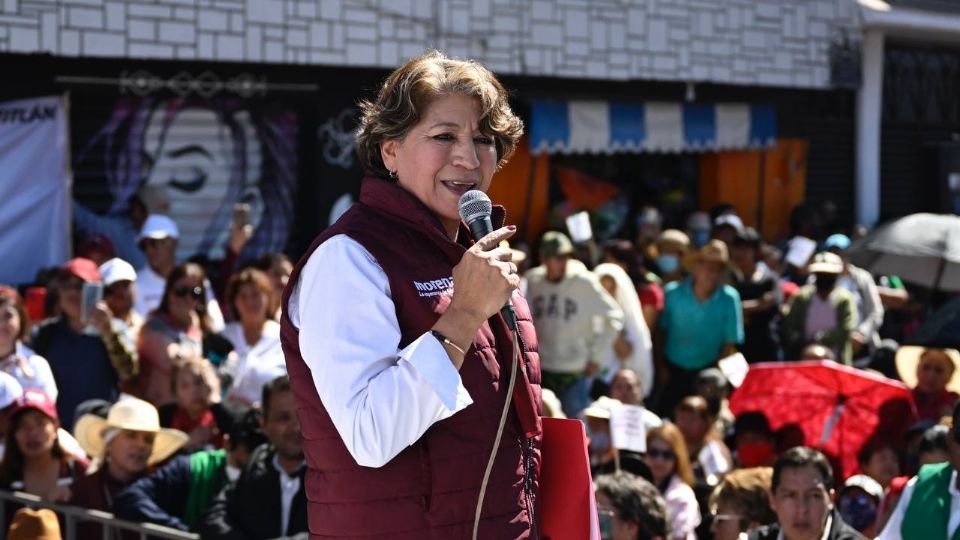 Delfina Gómez, precandidata única de Morena a la gubernatura del Estado de México.