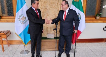 Rutilio Escandón viaja a Guatemala y sostiene encuentro con el mandatario Alejandro Giammattei