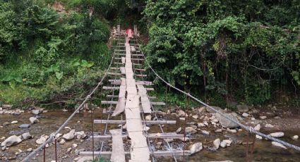 Puente colgante se desploma en Chiapas; se reportan varios heridos
