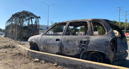 Ovidio Guzmán; captan los autos desechos tras ola de violencia en Culiacán