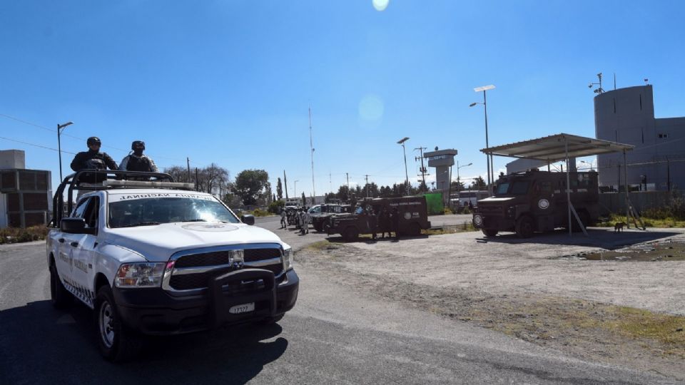 Operativo de seguridad por parte de elementos de la Guardia Nacional y el Ejército Mexicano.