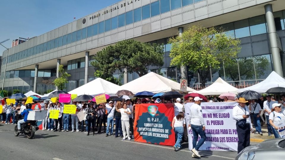 Protestan Trabajadores del Poder Judicial de la Federación