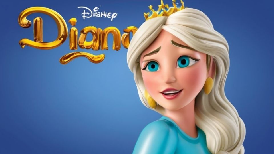 Nombres de niña en 3D con diseño de las princesas de Disney, hechos con Ideogram AI.