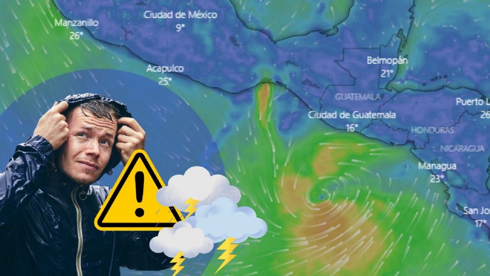 La tormenta causará fuertes lluvias en Oaxaca y Chiapas.